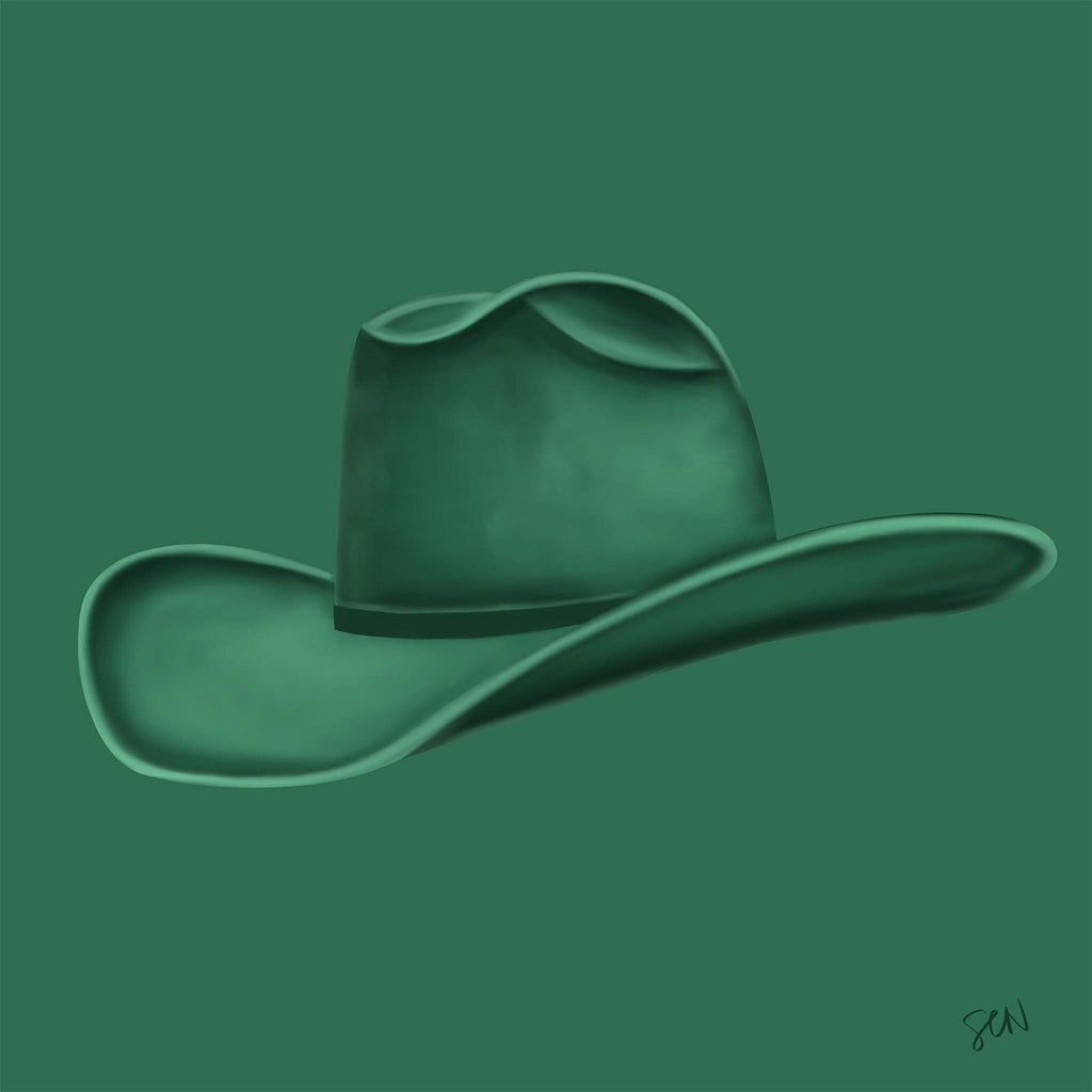 Colored Cowboy Hat - Turf Green Print Material Artisen Avenue 
