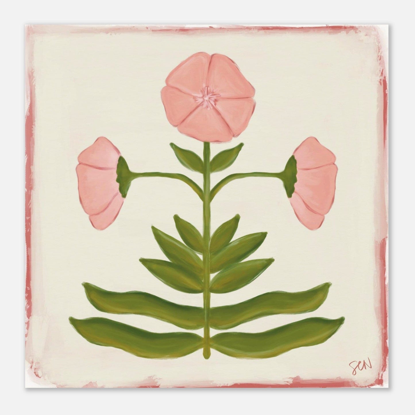 Folk Bloom - Blush Print Material Gelato 25x25 cm / 10x10″ 