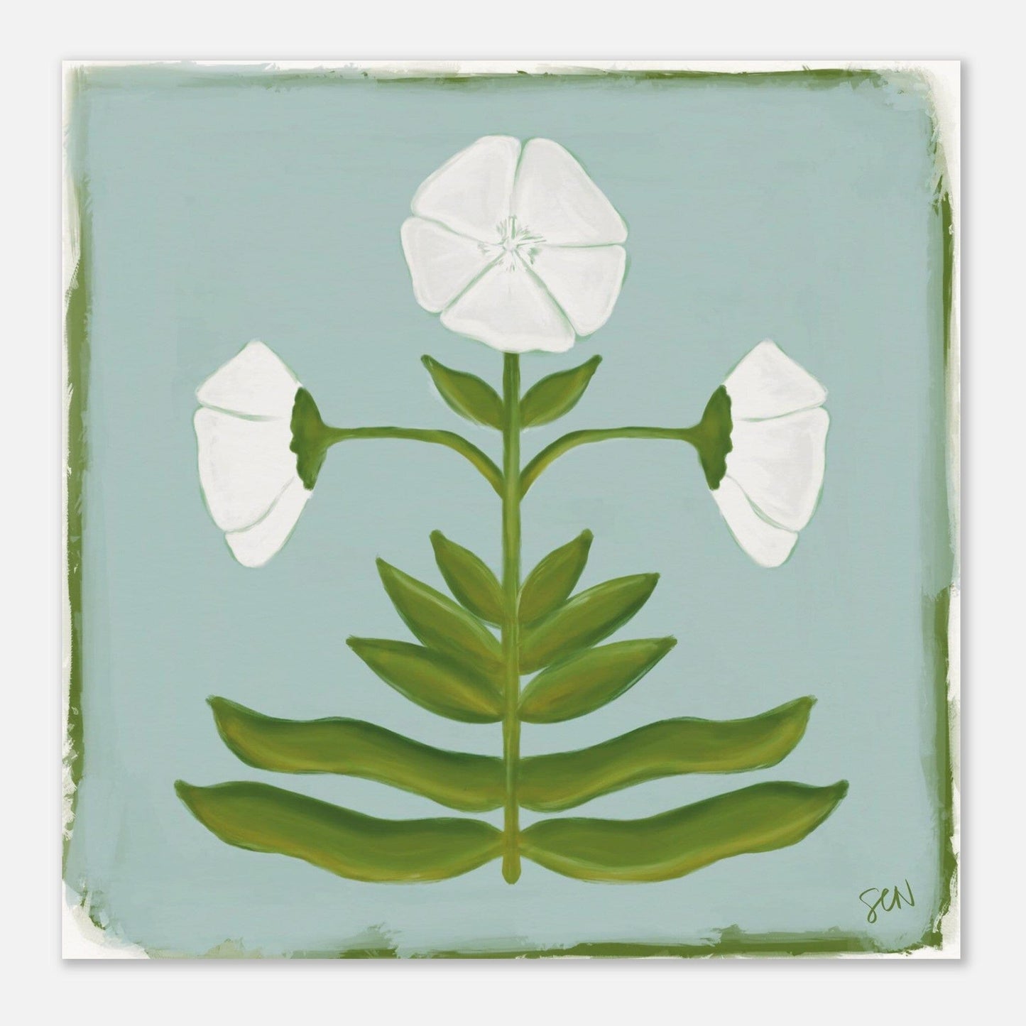 Folk Bloom - Cloud Print Material Gelato 40x40 cm / 16x16″ 