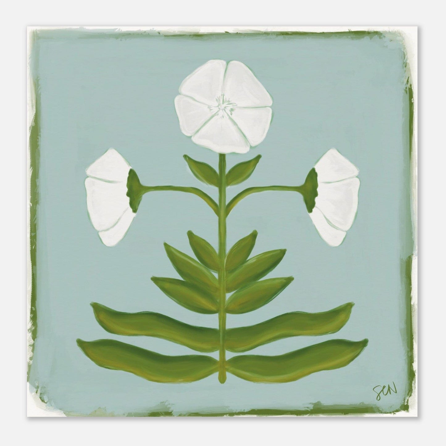 Folk Bloom - Cloud Print Material Gelato 50x50 cm / 20x20″ 