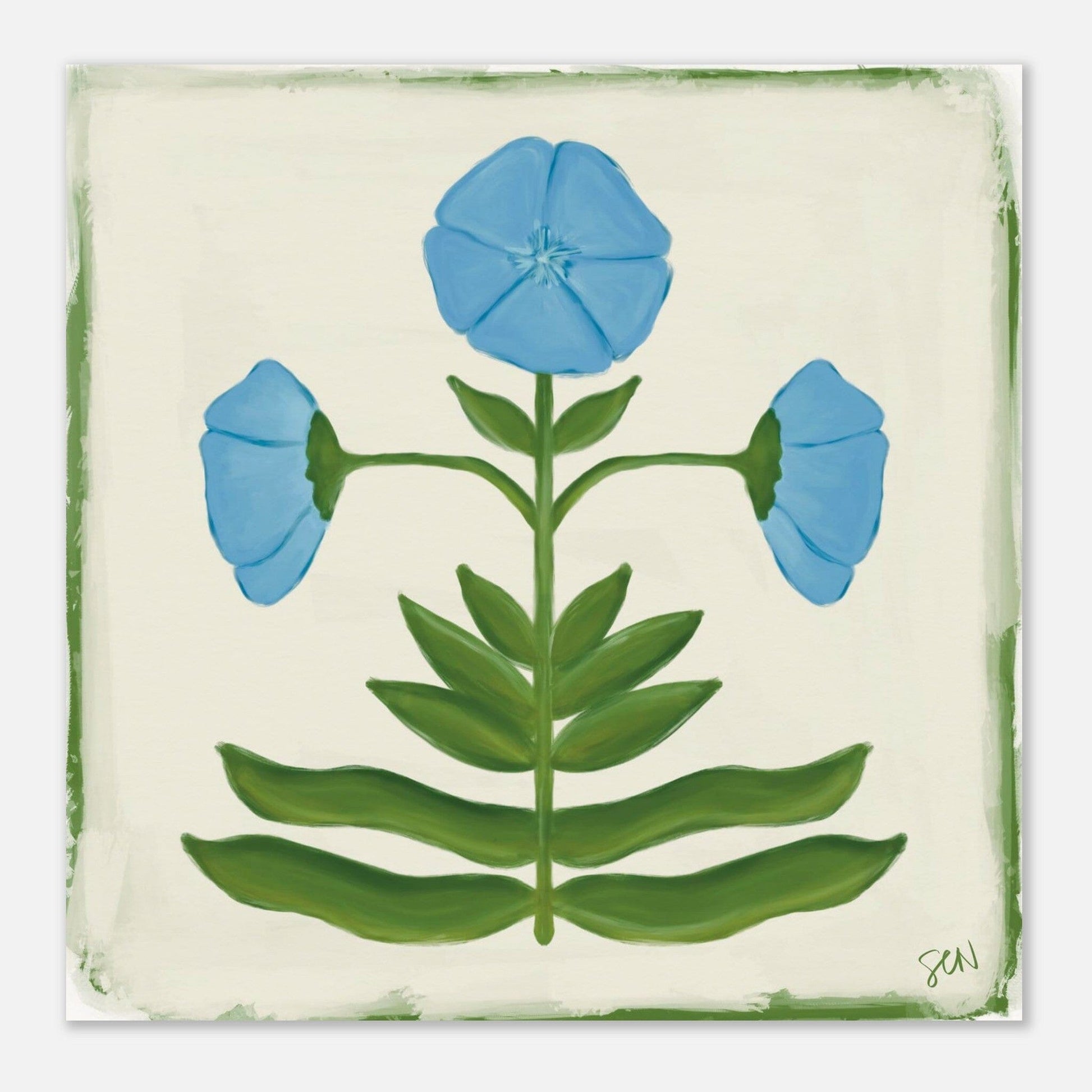 Folk Bloom - Lake Print Material Gelato 25x25 cm / 10x10″ 