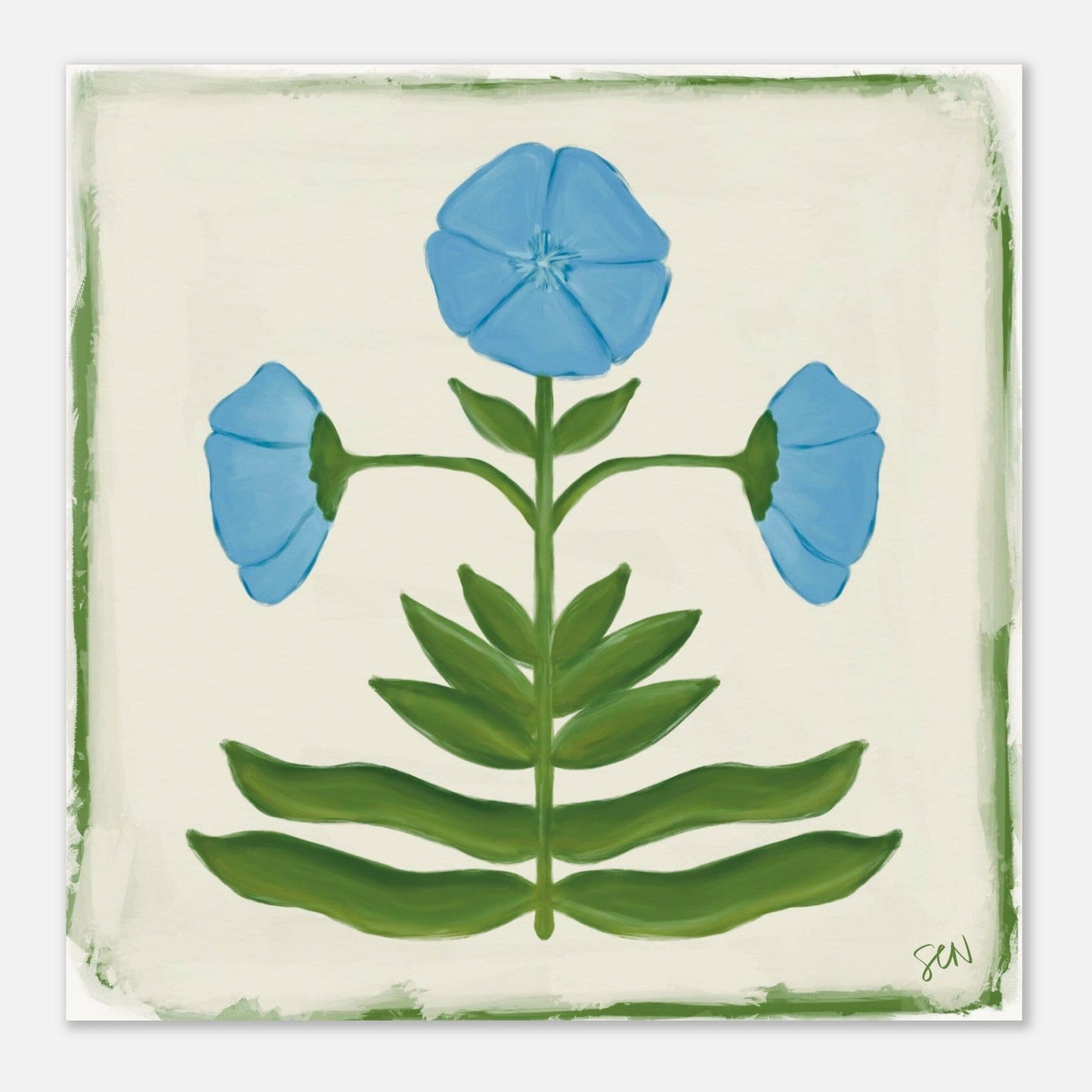 Folk Bloom - Lake Print Material Gelato 