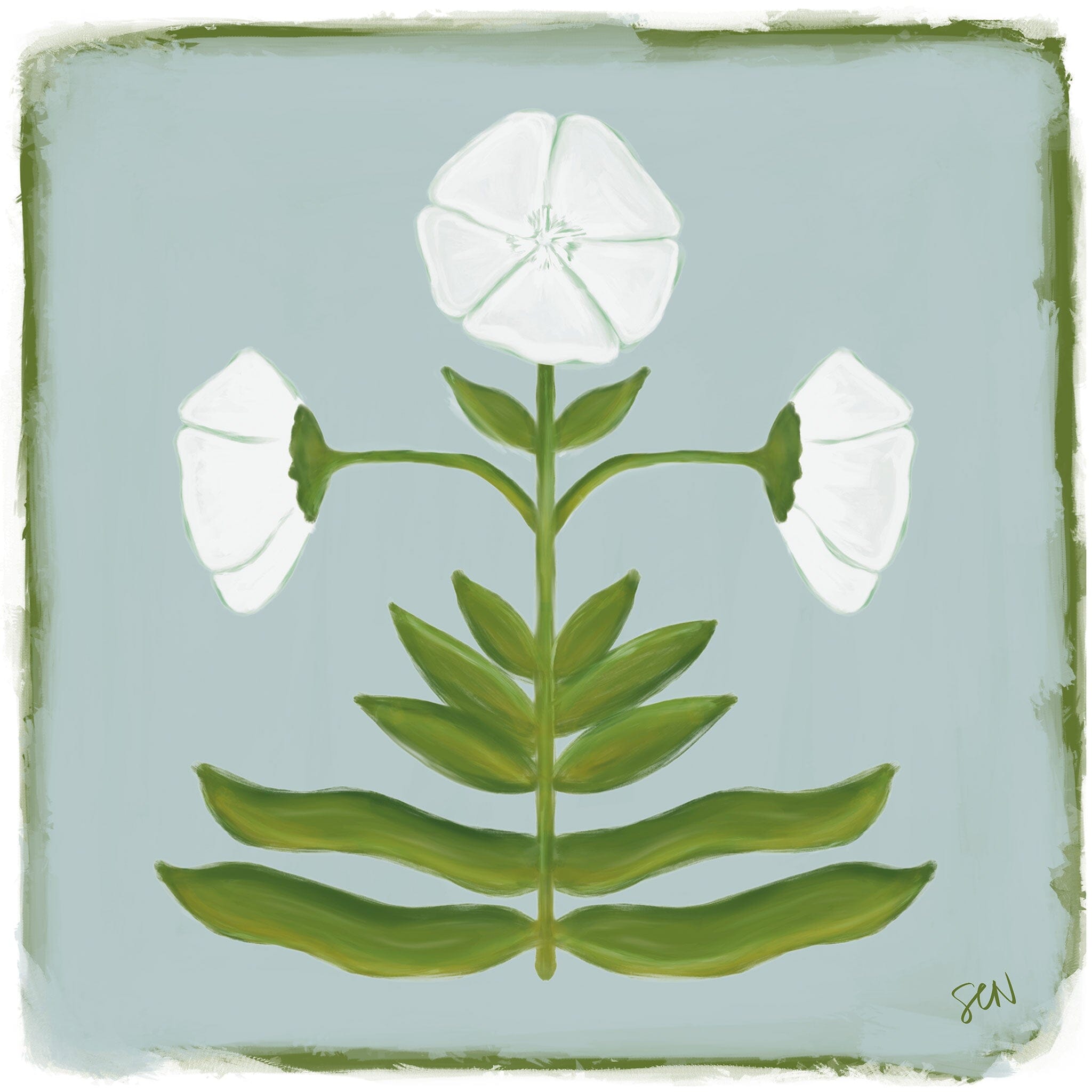 Folk Bloom Print - Cloud Print Material Artisen Avenue 