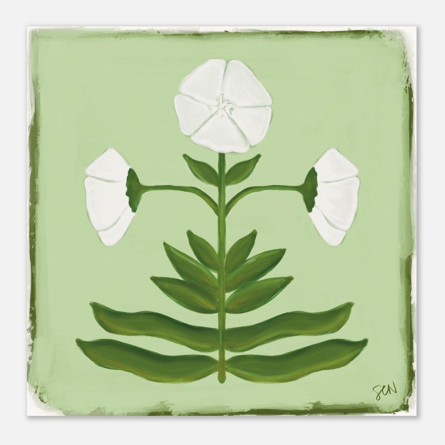 Folk Bloom - Willow Print Material Gelato 40x40 cm / 16x16″ 