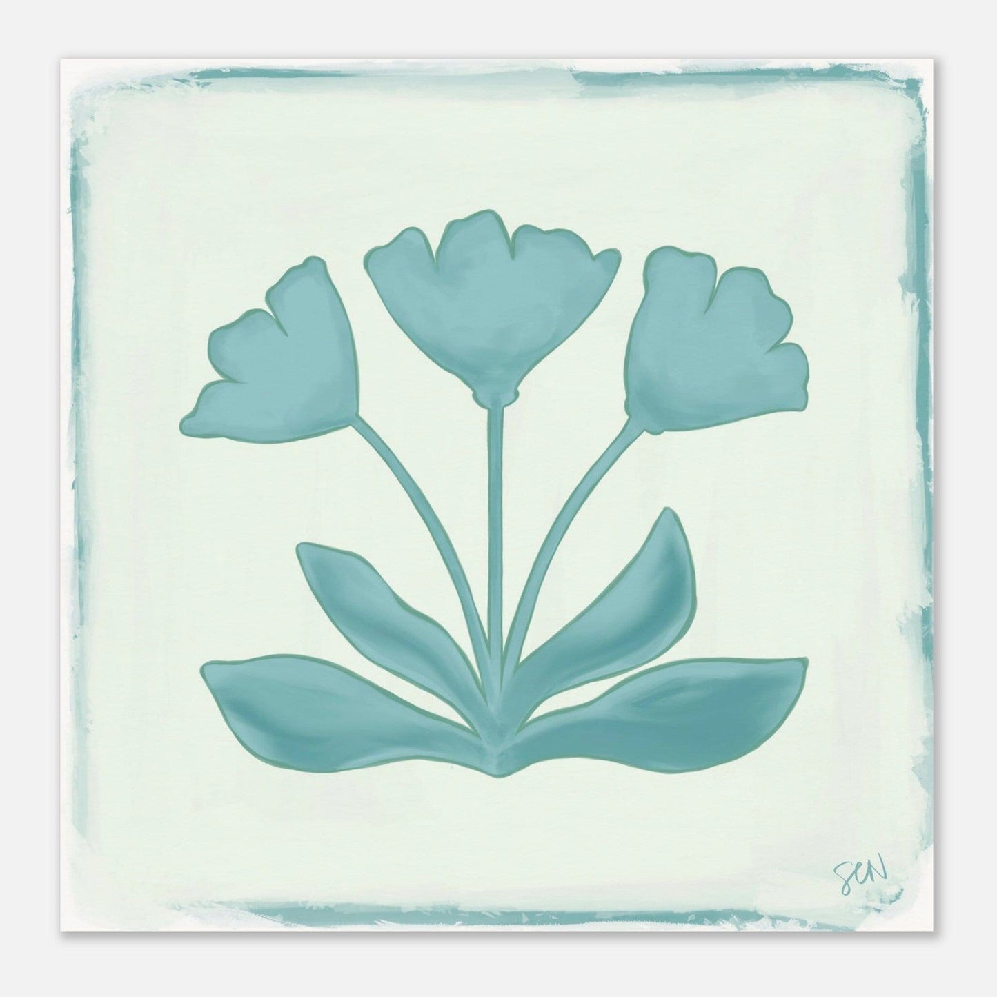 Southern Bloom - Coastal Print Material Gelato 50x50 cm / 20x20″ 