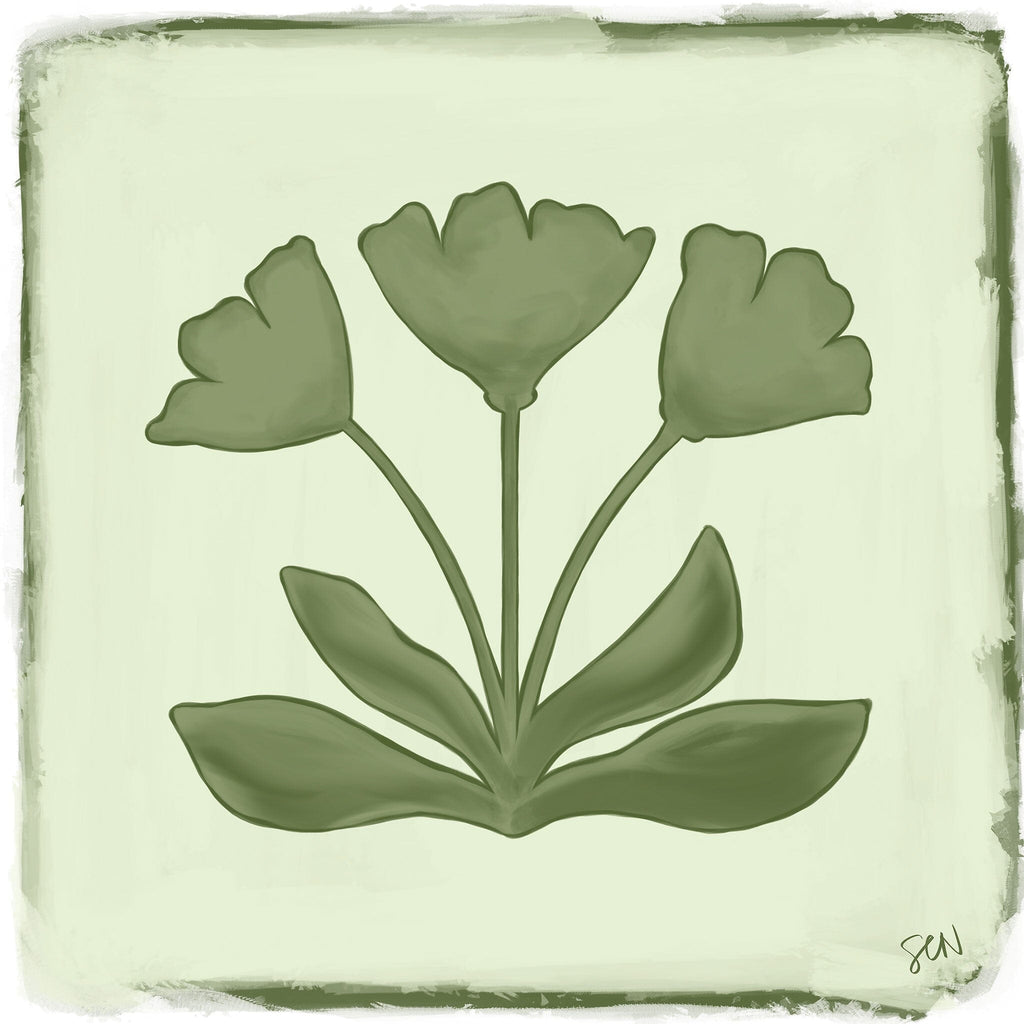 Southern Bloom Print - Deep Olive Print Material Artisen Avenue 