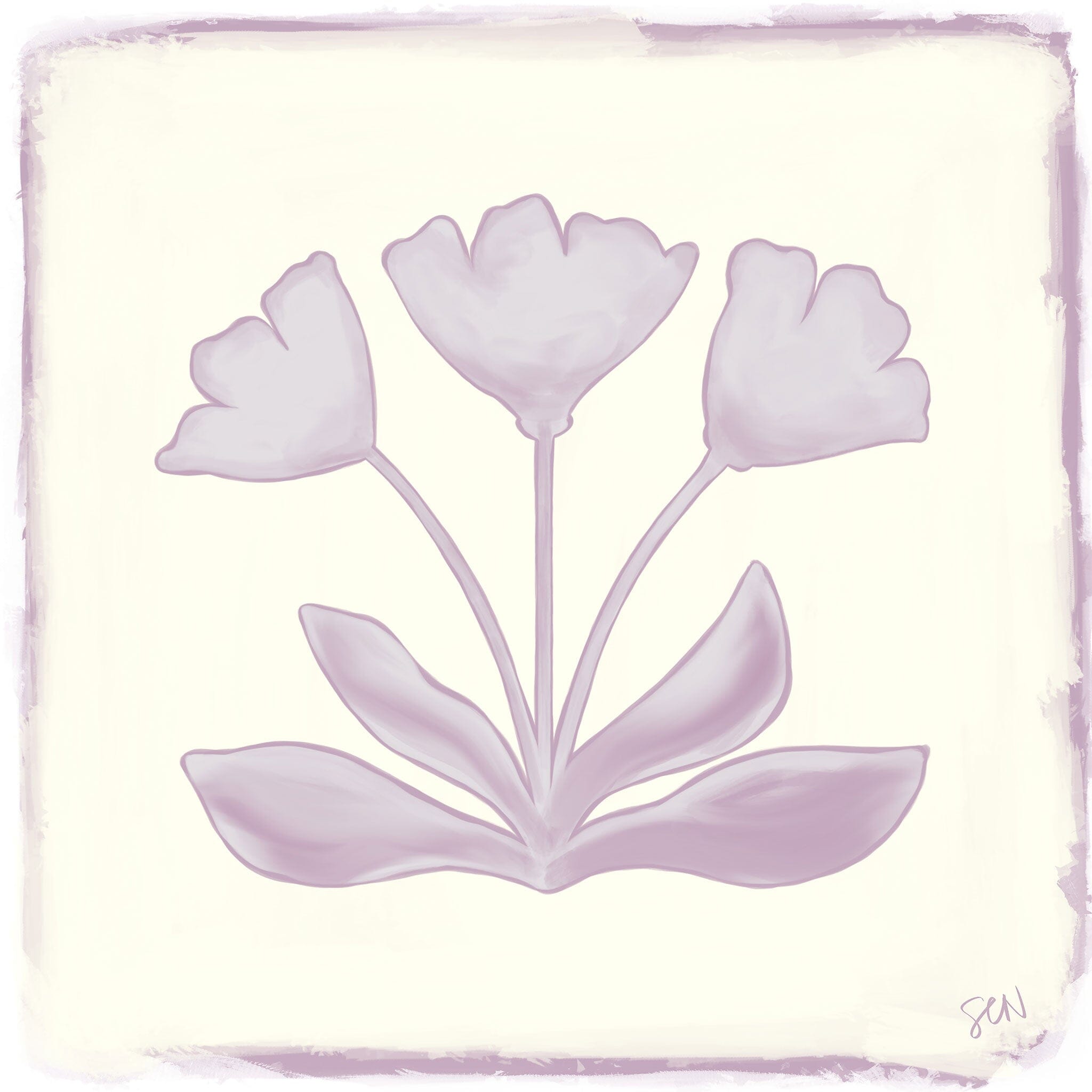 Southern Bloom Print - Lilac Print Material Artisen Avenue 