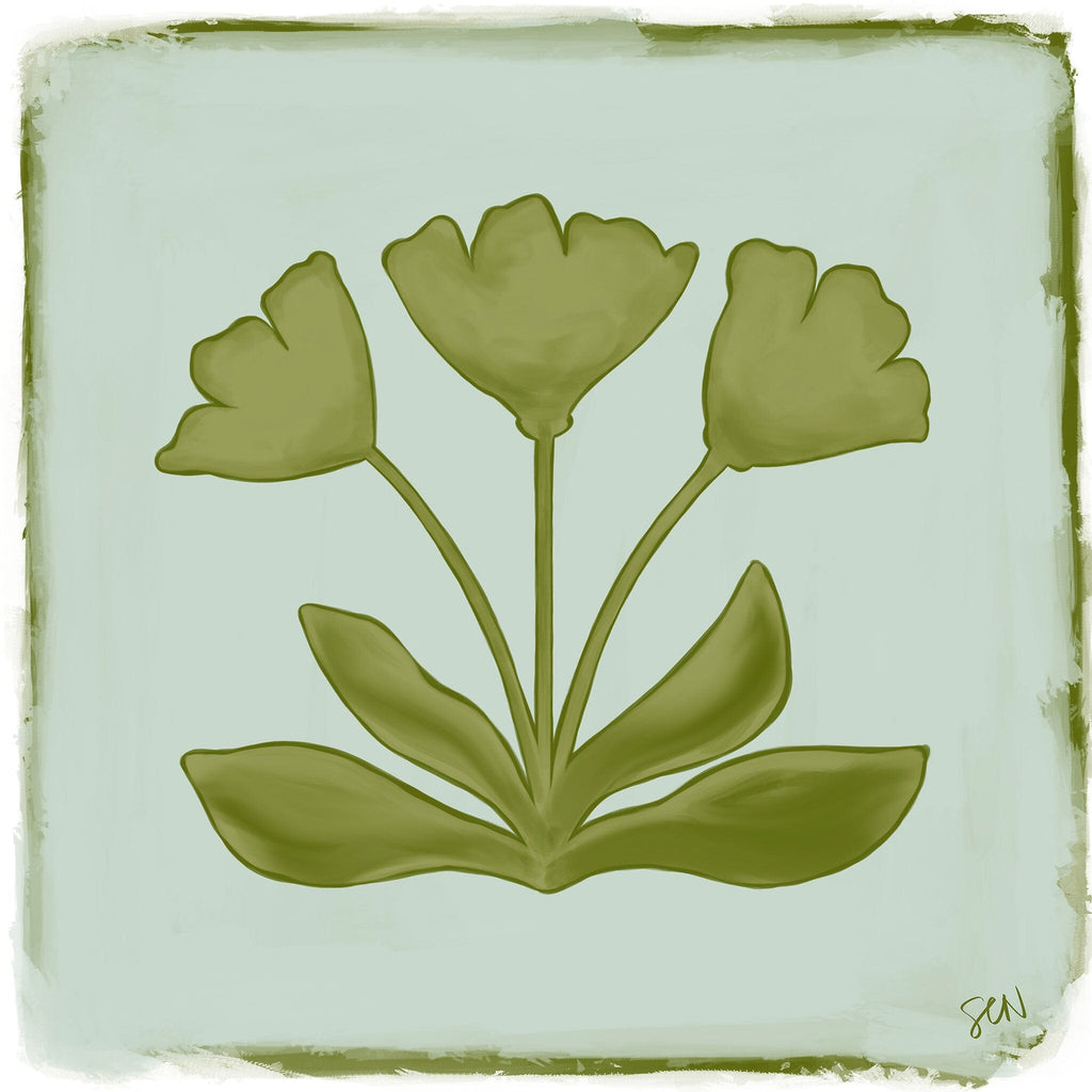 Southern Bloom Print - Olive Leaf Print Material Artisen Avenue 