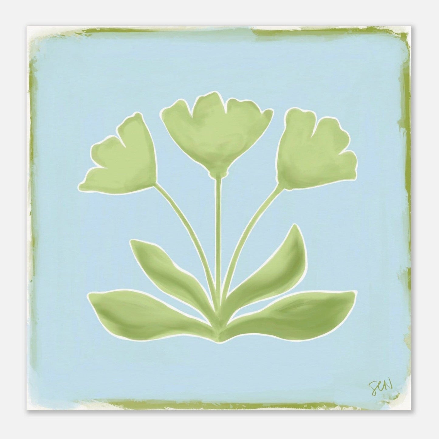 Southern Bloom - Sky Print Material Gelato 30x30 cm / 12x12″ 