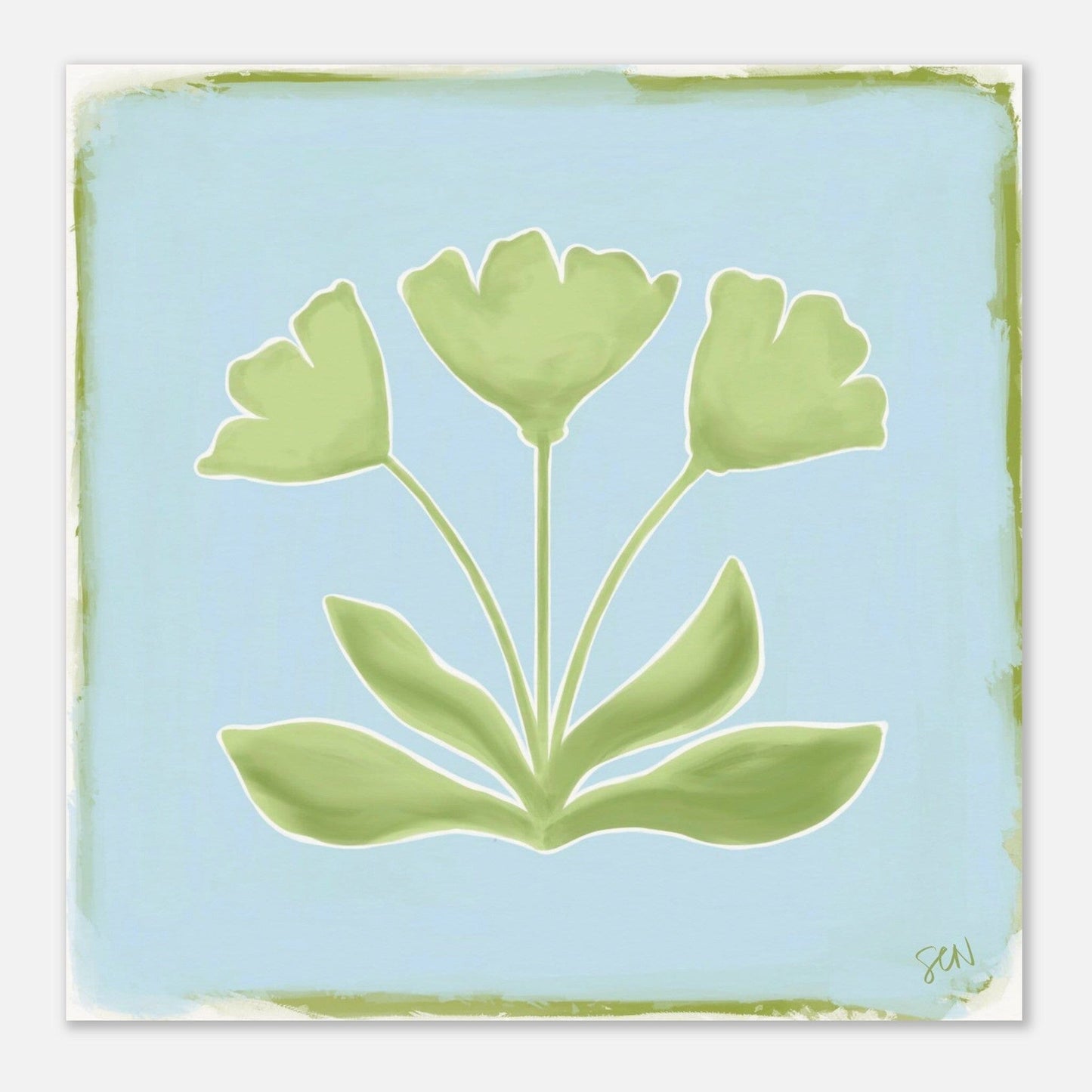 Southern Bloom - Sky Print Material Gelato 35x35 cm / 14x14″ 