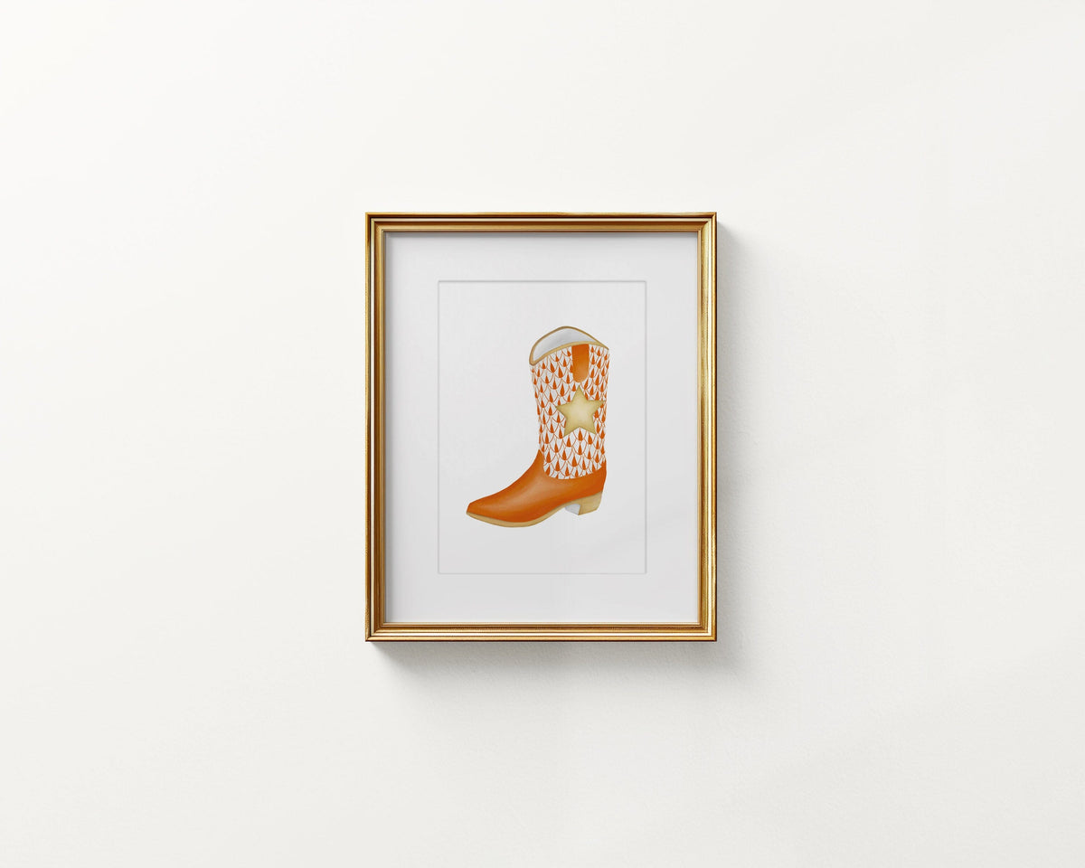 Texas Tiled Boot - Burnt Orange Artisen Avenue 