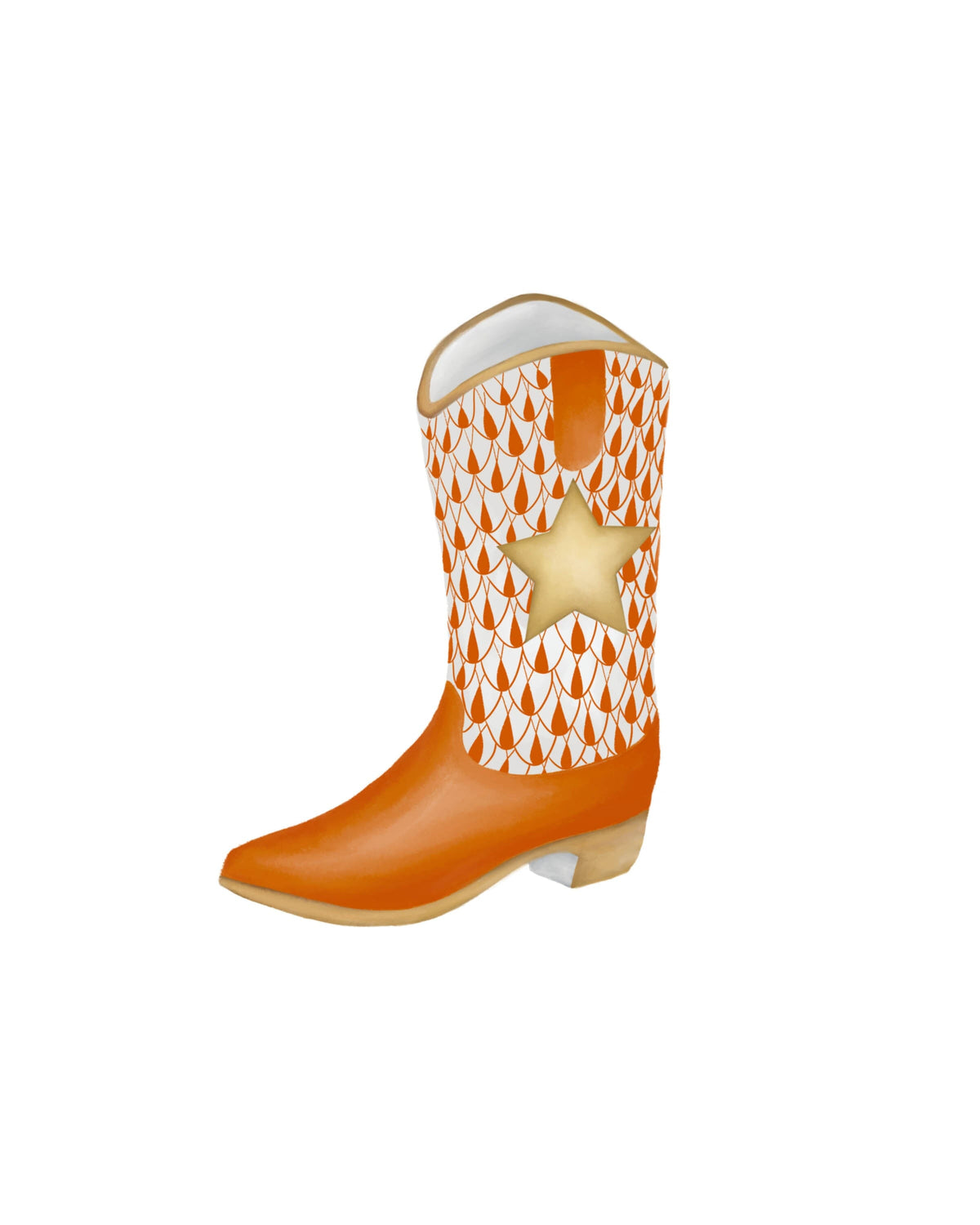 Texas Tiled Boot - Burnt Orange Artisen Avenue 