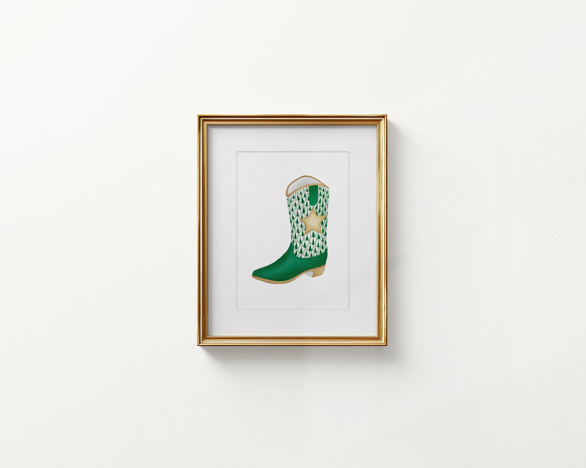 Texas Tiled Boot - Green Artisen Avenue 