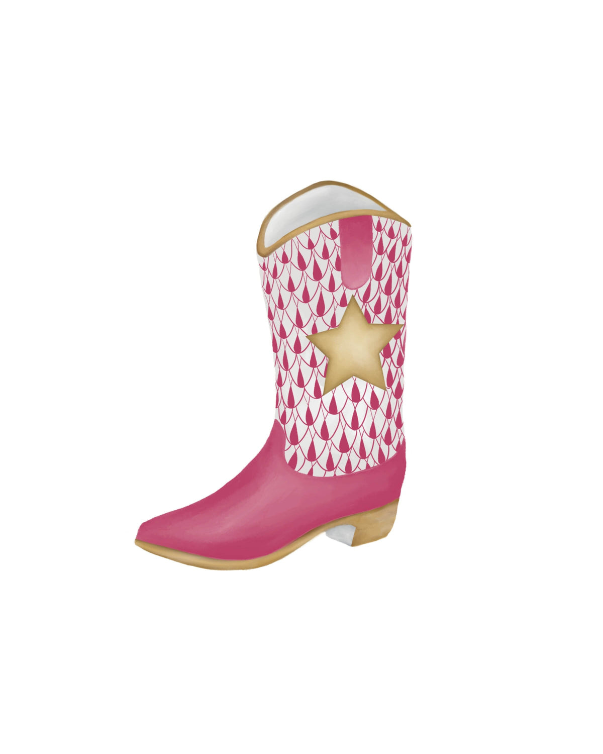 Texas Tiled Boot - Pink Artisen Avenue 
