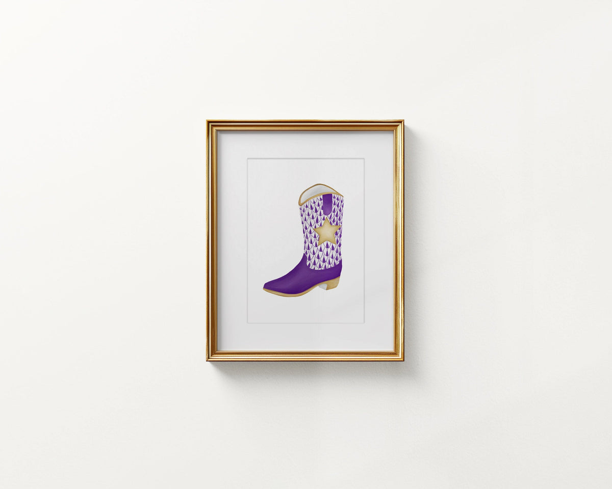 Texas Tiled Boot - Purple Artisen Avenue 