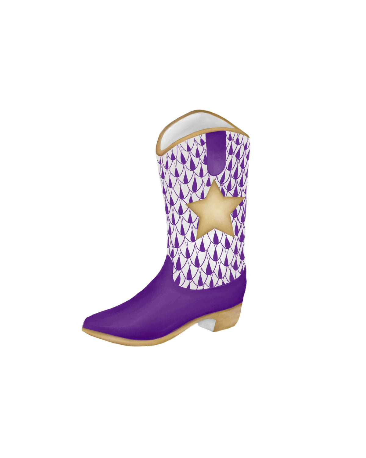 Texas Tiled Boot - Purple Artisen Avenue 