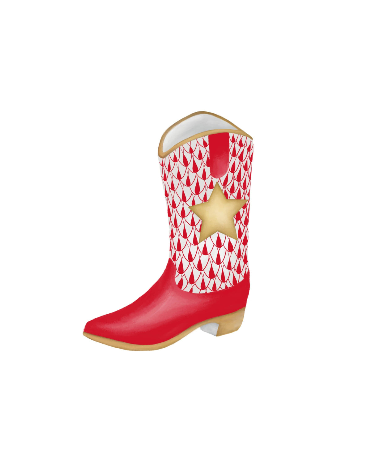 Texas Tiled Boot - Red Artisen Avenue 