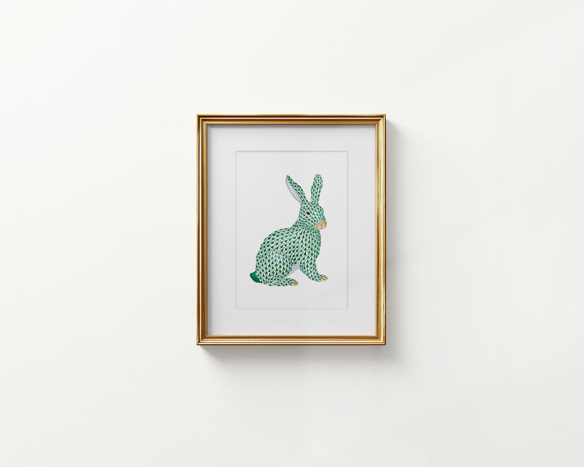 Texas Tiled Bunny - Green Artisen Avenue 