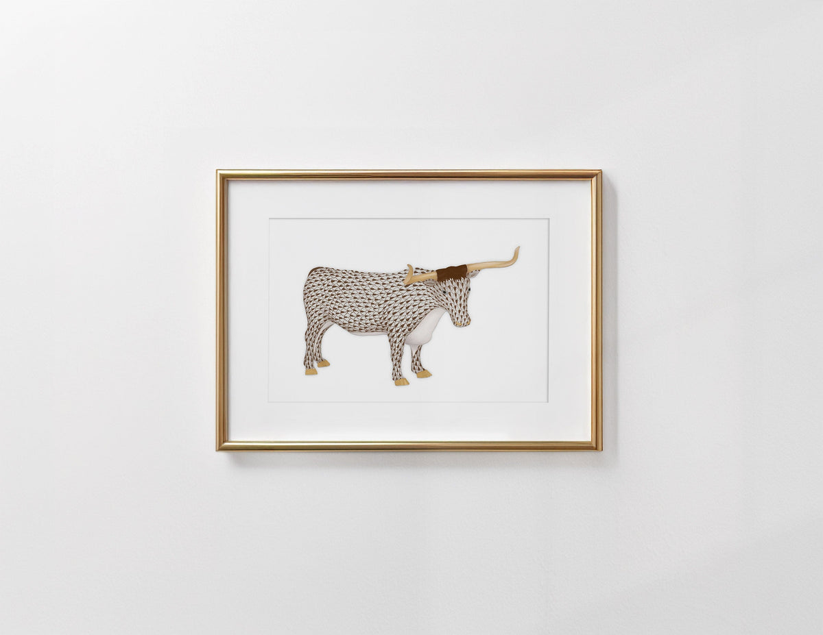 Texas Tiled Longhorn - Brown Artisen Avenue 