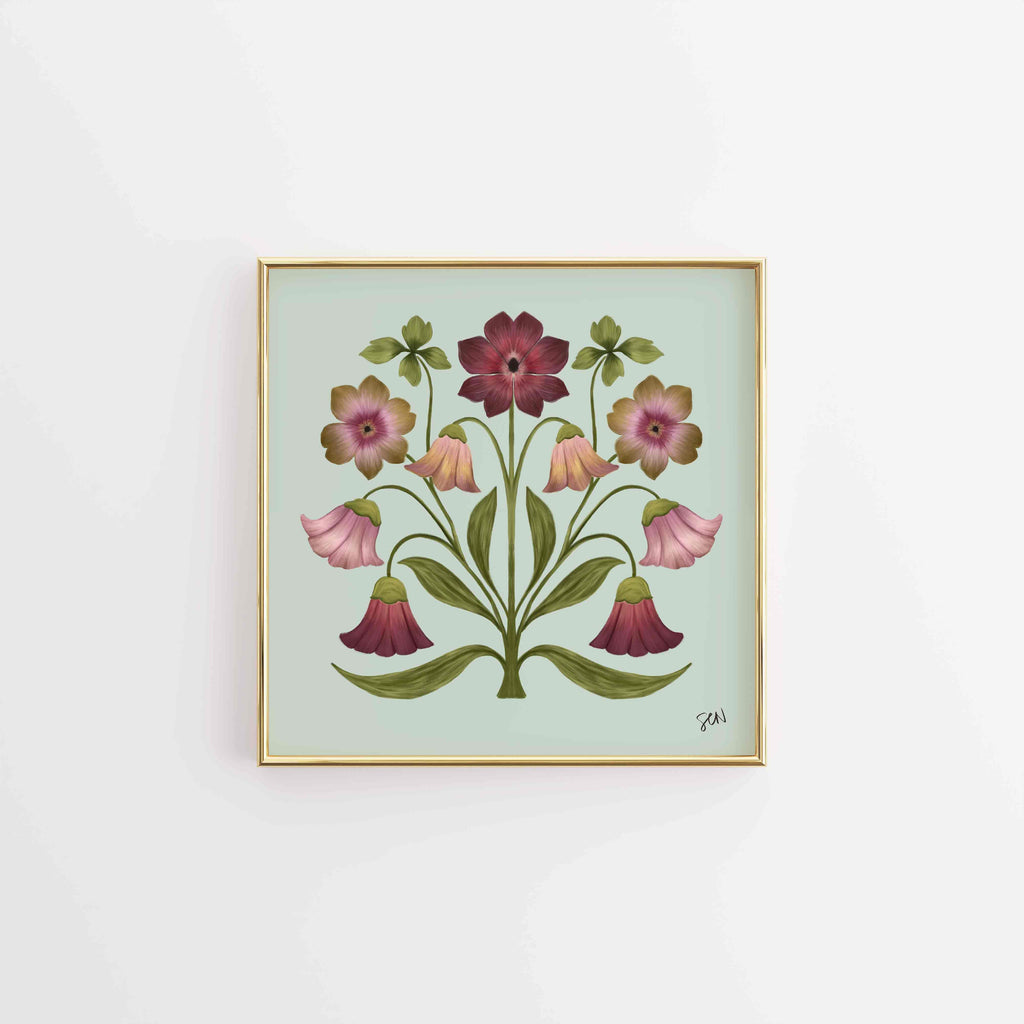 The Painted Garden Print No. I - Ash Grey Print Material Artisen Avenue 