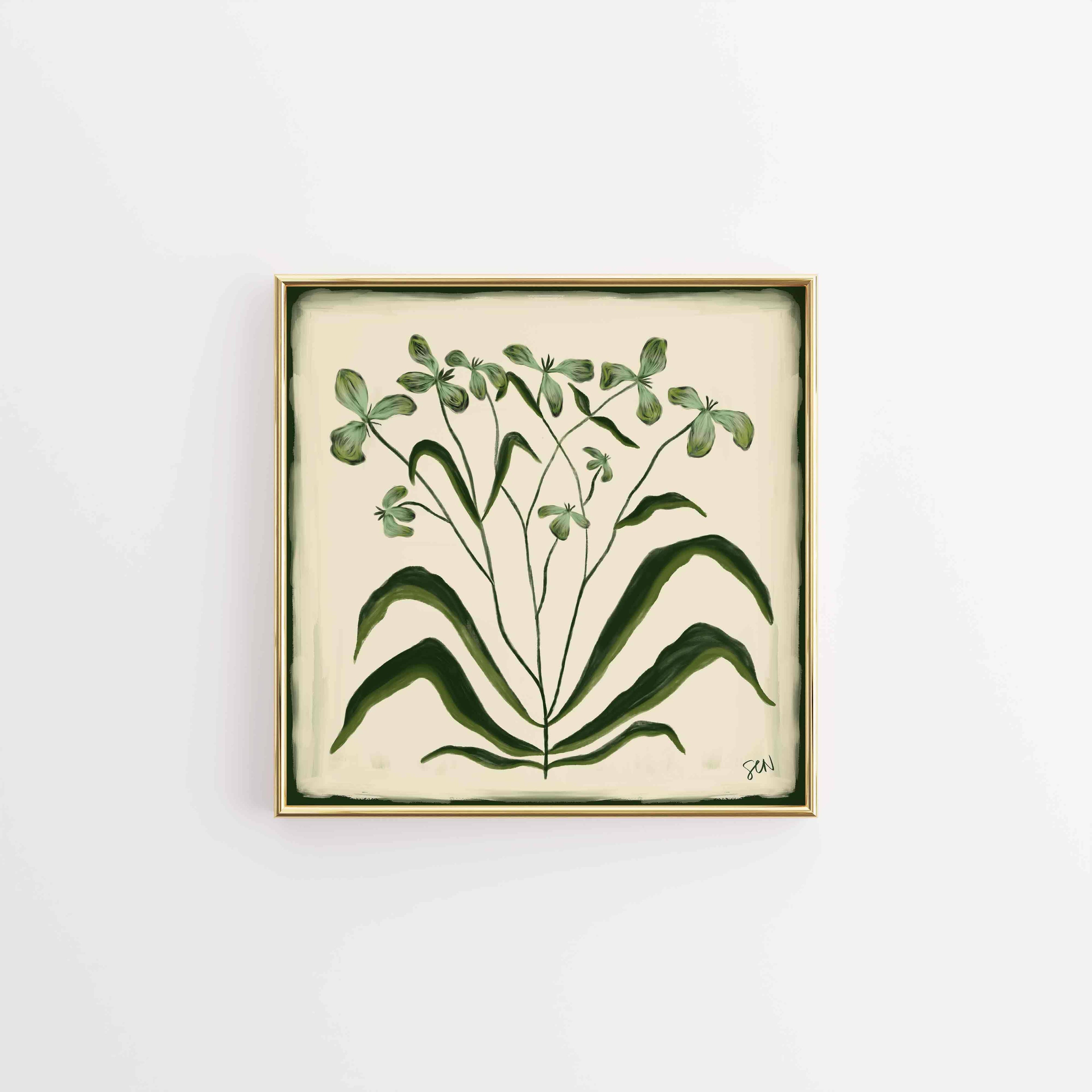 The Painted Garden Print No. II - Evergreen Print Material Artisen Avenue 