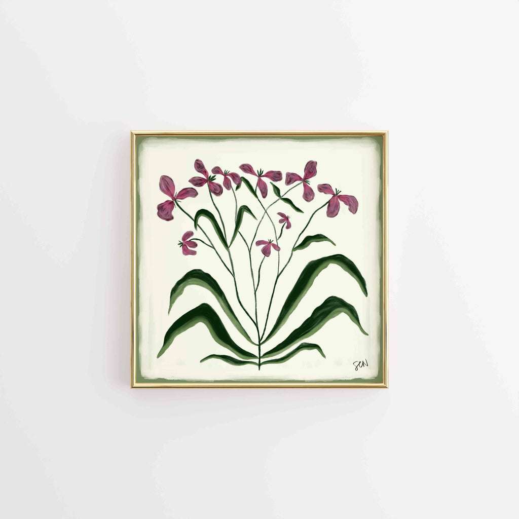 The Painted Garden Print No. II - Ivory Print Material Artisen Avenue 