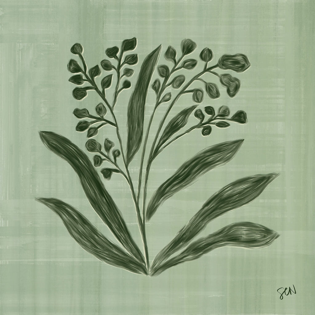 The Painted Garden Print No. III - Muted Teal Print Material Artisen Avenue 