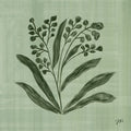 The Painted Garden Print No. III - Muted Teal Print Material Artisen Avenue 