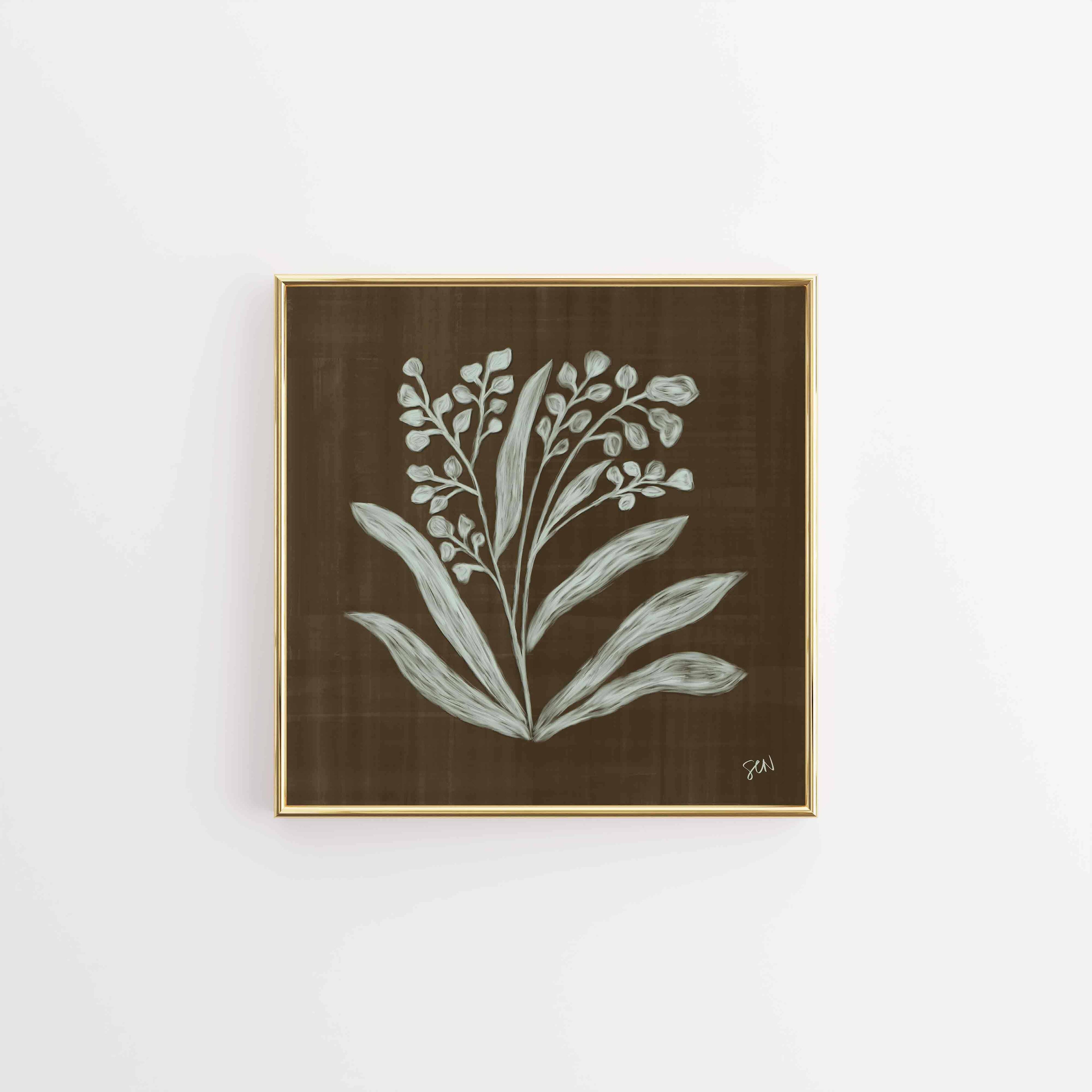 The Painted Garden Print No. III - Walnut Print Material Artisen Avenue 