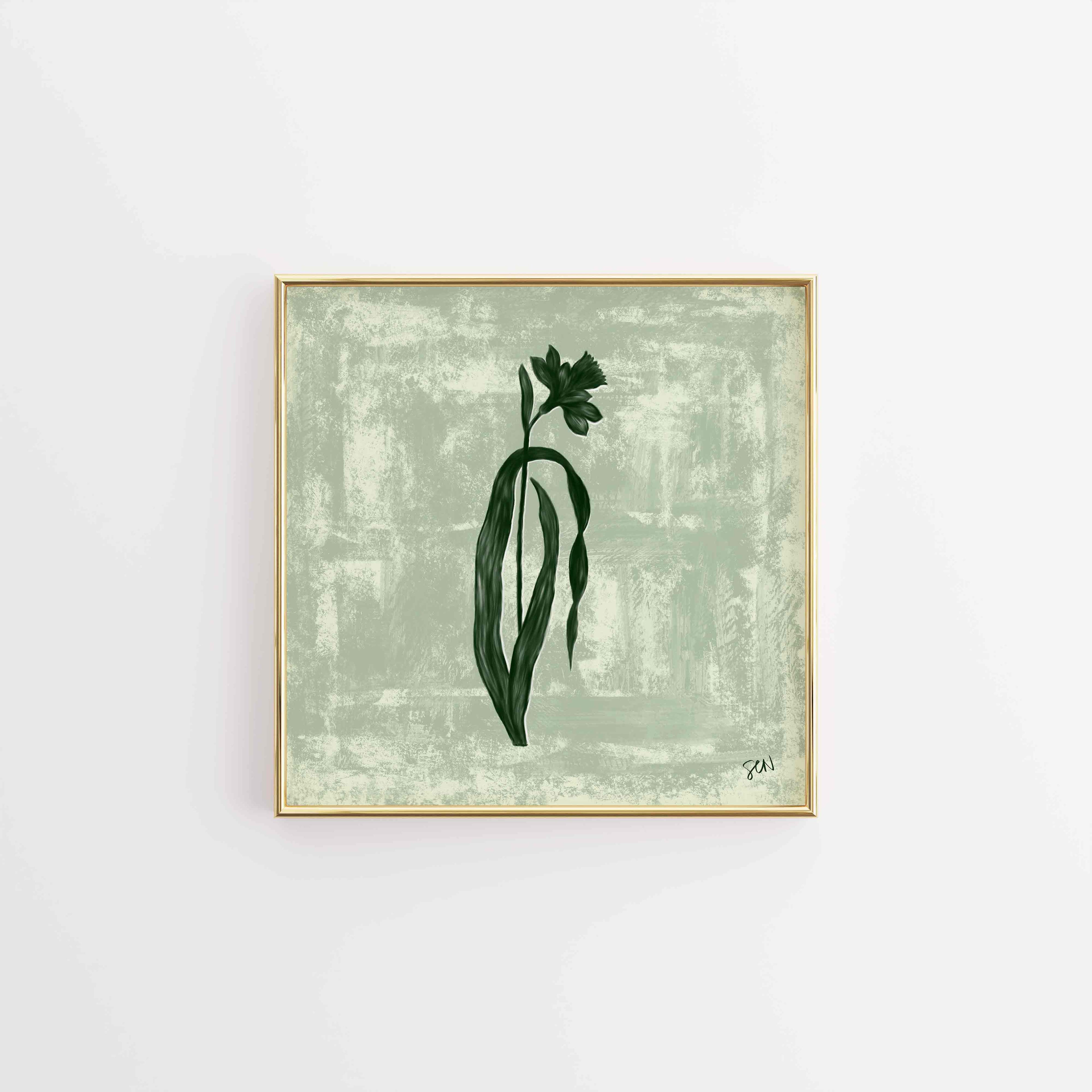 The Painted Garden Print No. IV - Ash Grey Print Material Artisen Avenue 