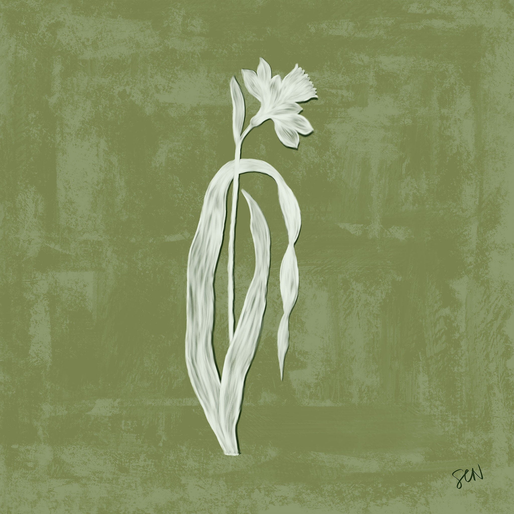 The Painted Garden Print No. IV - Palm Leaf Print Material Artisen Avenue 