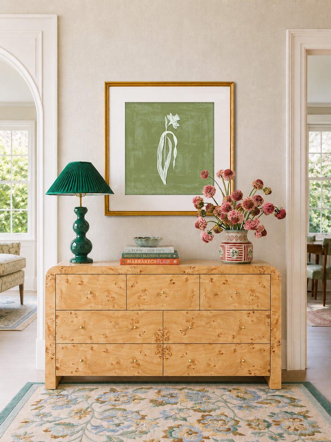 The Painted Garden Print No. IV - Palm Leaf Print Material Artisen Avenue 
