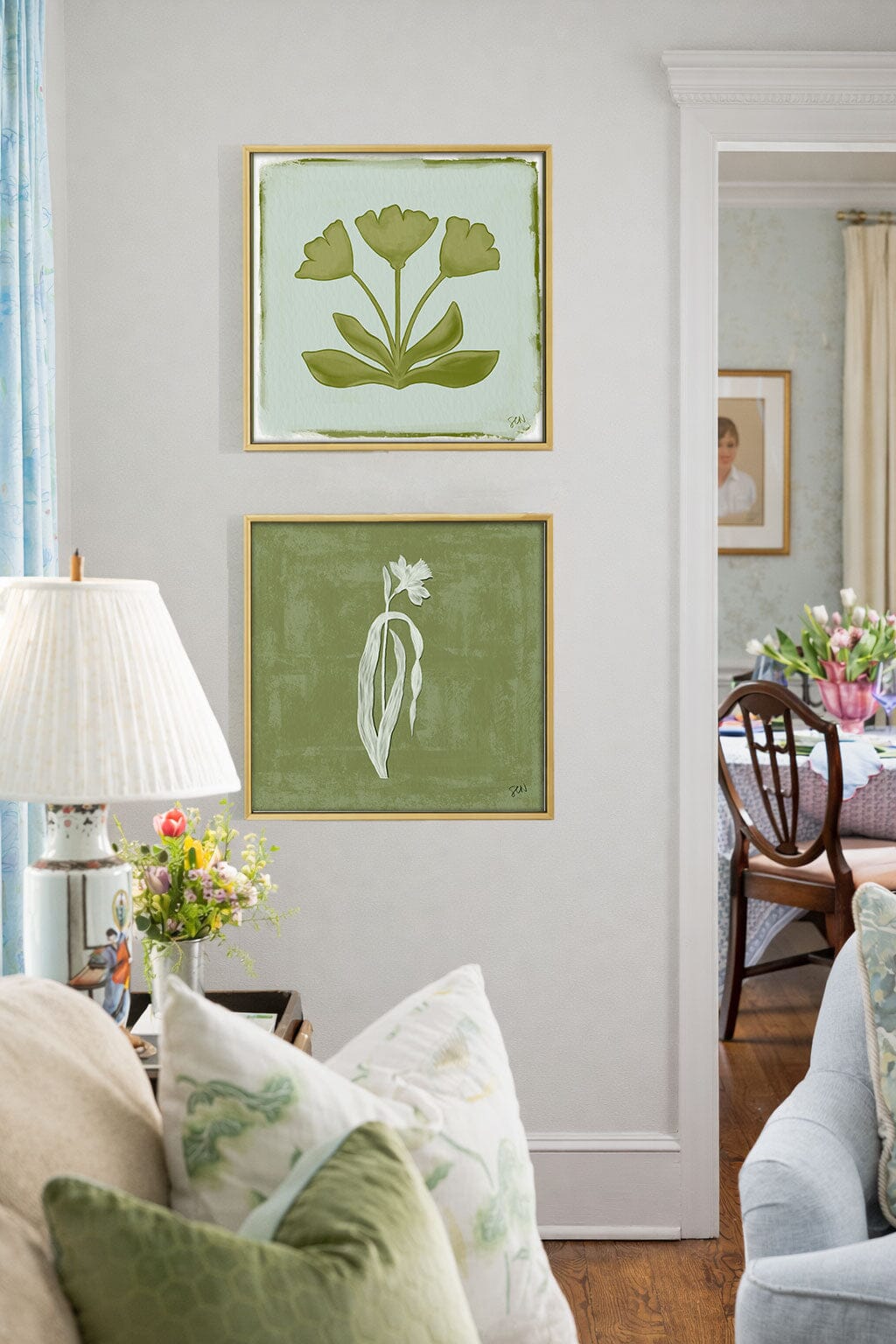 The Painted Garden Print No. IV - Palm Leaf Print Material Artisen Avenue 