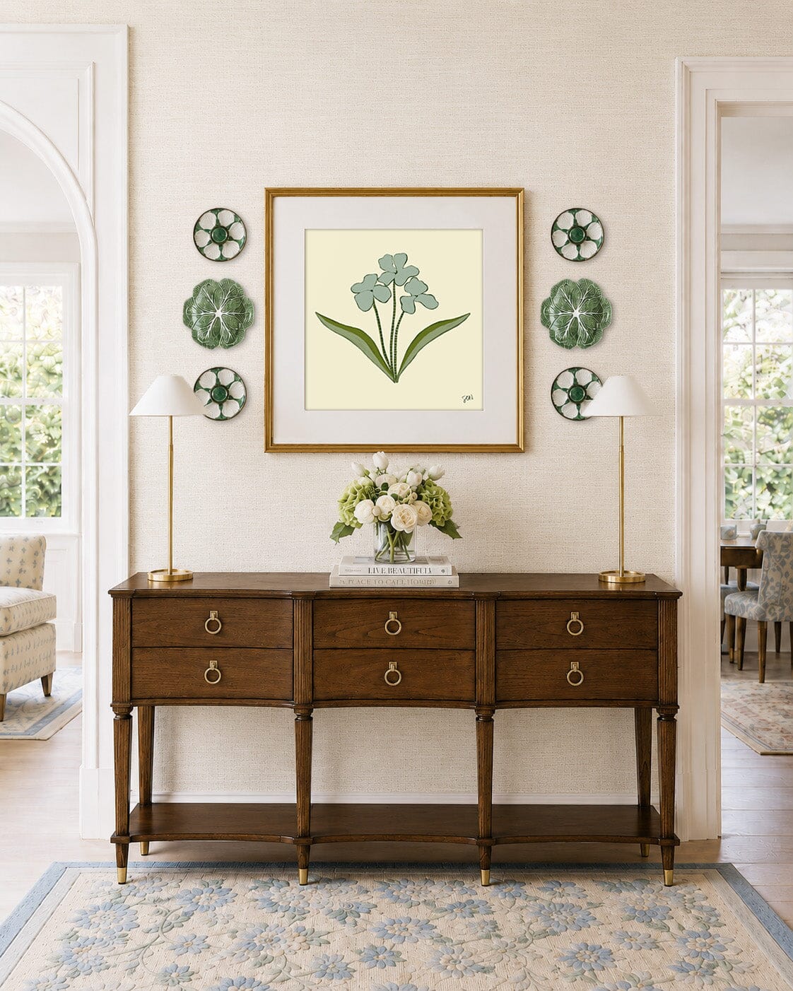 The Painted Garden Print No. V - Beige Print Material Artisen Avenue 