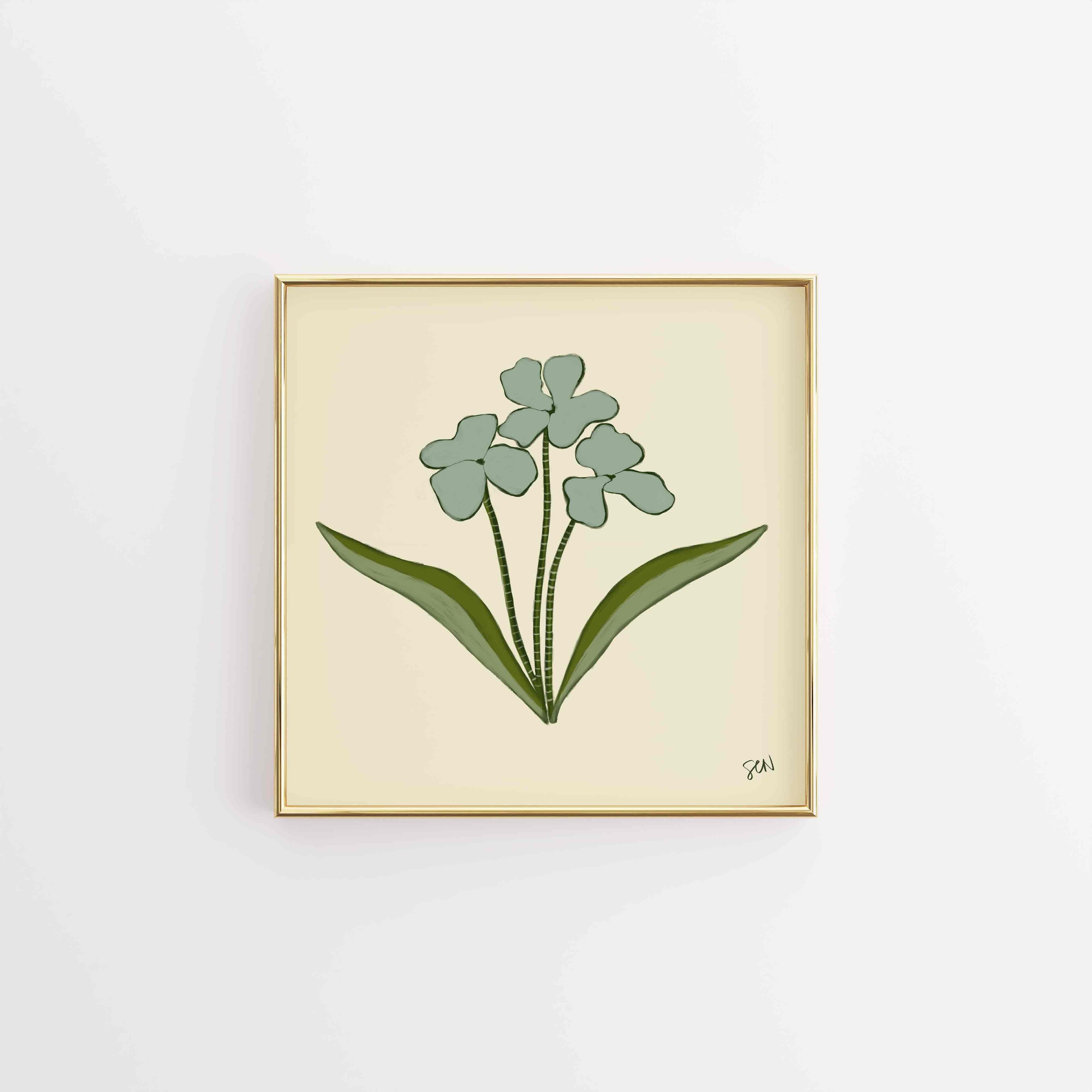 The Painted Garden Print No. V - Beige Print Material Artisen Avenue 