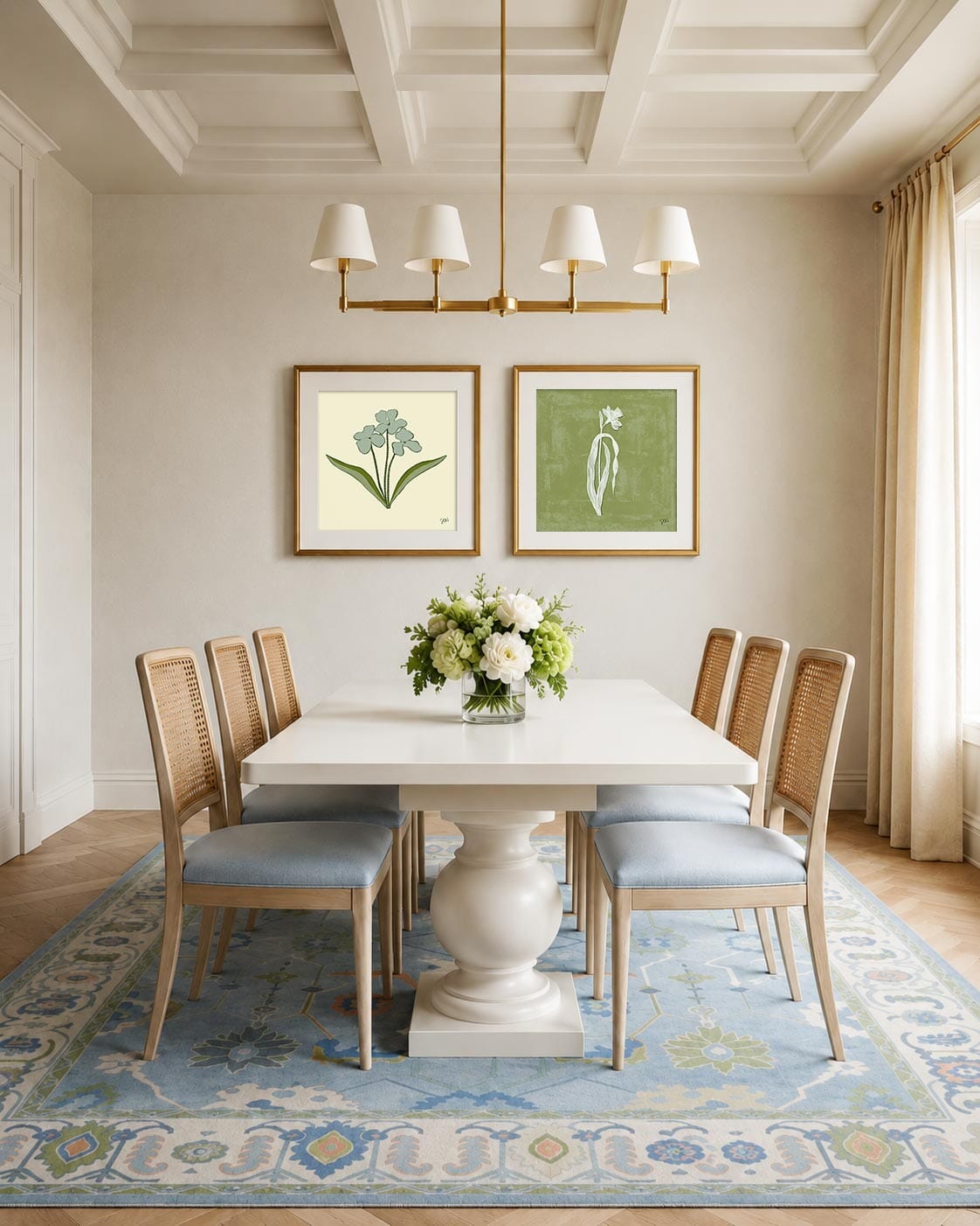 The Painted Garden Print No. V - Beige Print Material Artisen Avenue 